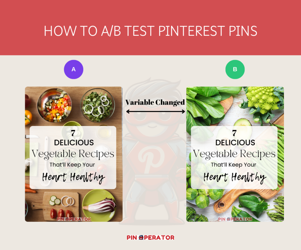 performing A/B test on Pinterest